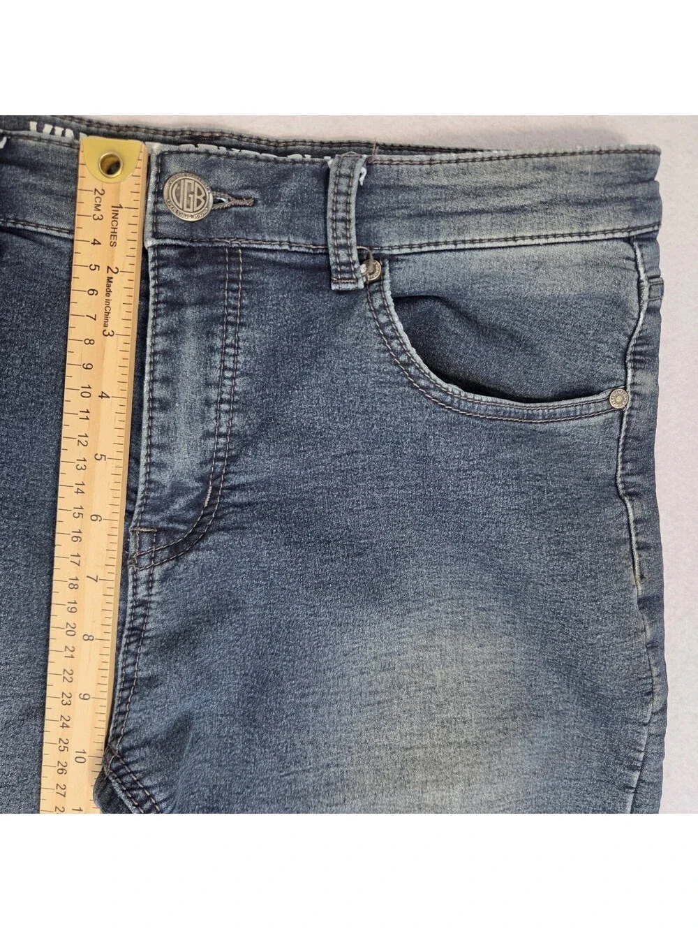 Vintage Genes Black Jeans Mens 34x32 Slim Fit Straight Faded Stretch Gray Denim